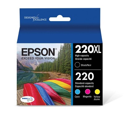 Epson 220xl Black, 220 C/m/y Combo 4pk Ink Cartridges - Black, Cyan ...