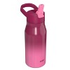 Zak Designs 14 fl oz Double Walled Stainless Steel Tranquility Insulated Straw Bottle - 4 of 4