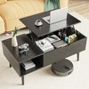 Gulches Lift Tabletop Coffee Tables for Living Room with Storage Shelf and Hidden Compartment - 2 of 4