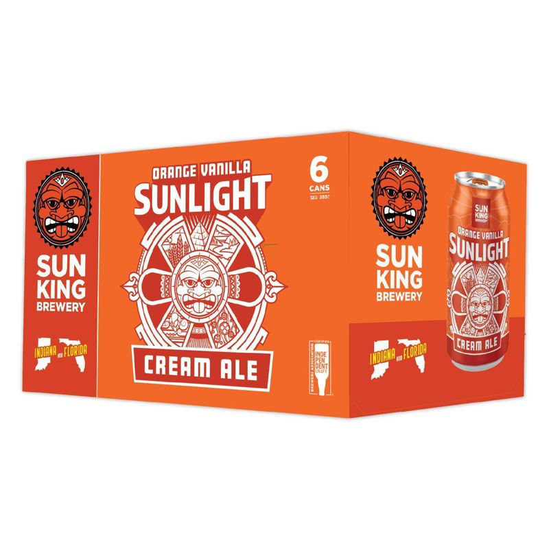 Sun King Orange Vanilla Sunlight Cream Ale Beer - 6pk/12 fl oz Cans, 1 of 3
