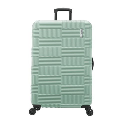 American Tourister Nxt Hardside Large Checked Spinner Suitcase - Sage ...