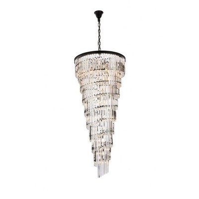 Elegant Lighting Sydney 35 - Light Chandelier in  Matte Black
