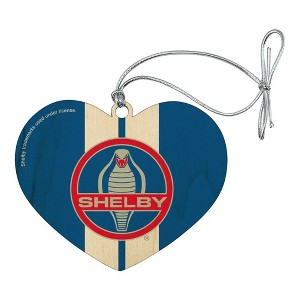 Shelby Cobra Vintage Logo Heart Love Wood Christmas Tree Holiday Ornament - 1 of 3