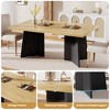 Dining Table for 6-8 People - 63" Modern Long Kitchen Table with Large Tabletop & Heavy Duty Pedestal Legs - 4 of 4