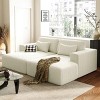 Sectional Double Sofa Bed with Pillows, Split Design Sofa Bed for Flexible Use, Sofa Bed with Armrest and Corduroy Cushions-Coolbibila - 3 of 4