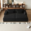 102" Oversized Cloud Sectional Lounge Chaise, Corduroy Reclining Sleeper Sofa Bed, Plush Loveseat Chair, No Assembly, for Living Room & Bedroom - 3 of 4