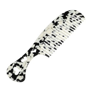 Unique Bargains Women's Heart Style Handheld Wide Tooth Comb for Curly Thick Straight Hair 1 Pc - 1 of 4