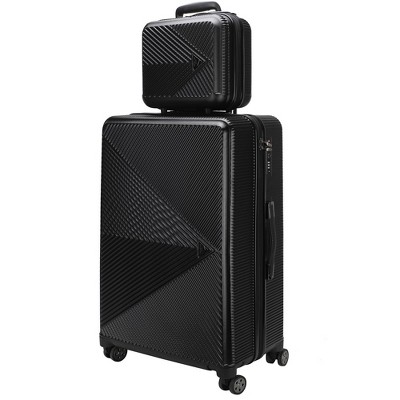 MKF Collection Felicity Carry-on Hardside Spinner and Cosmetic Case Set by Mia K- 2 pieces