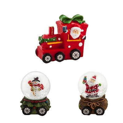 Cypress Home Train Water Globe, 3 Piece Set