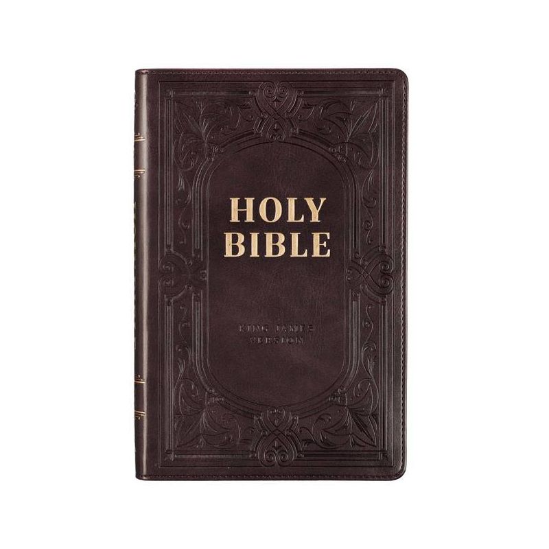 KJV Gift Edition Bible Dark Brown - (Leather Bound), 1 of 2