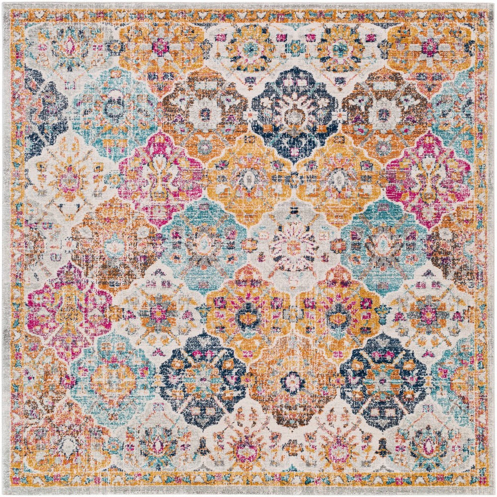 Photos - Area Rug Livabliss 6'7"x6'7" Emily Traditional Rug Pink