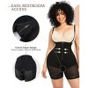 SHAPELLX Fajas Colombianas Shapewear for Women Tummy Control Plus Size Postpartum Body Shaper Butt Lifting Bodysuit—Black 38 - 3 of 3