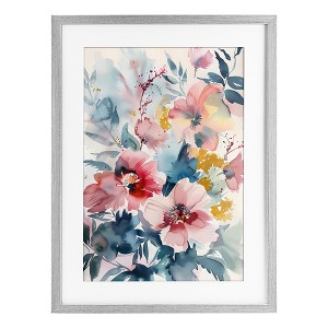 Stupell Industries Watercolor Floral Bunch Framed Print Under Glass - 1 of 4