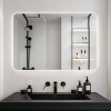 LED Bathroom Vanity Mirror with 3-Color Temperatures, Rectangular Anti-Fog Wall-Mounted Mirror for Bathroom – The Pop Home - 2 of 4
