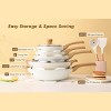 Itopfox Ceramic Cookware Set, Non Stick Pots and Pans Set, 14-Piece Induction Kitchen Cooking Set, Healthy Non Toxic, PFAS PTFE PFOA PFOS Free - 4 of 4
