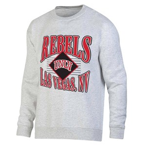 NCAA UNLV Rebels Men's Crew Neck Fleece Ash Sweatshirt - 1 of 3
