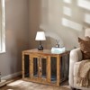 BENCMATE Pet Crates and Houses Rustic Chic Pet Crate and Side Table, Multi-Functional Furniture for Dogs and Cats in Bedroom, Brown, 40.4"*26.9"*7.3" - 4 of 4