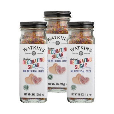 Watkins Rainbow Decorating Sugar - Case of 3/4.6 oz