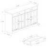 Sevobal Utility Storage Cabinets, Closed Cabinet with Doors and Internal Shelves for Living Room Kitchen Hallway, White, 47.95"*15.35"*32.08" - 4 of 4