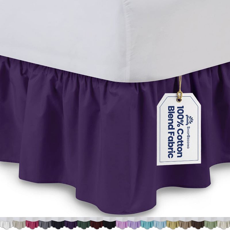 Shopbedding Ruffled Bed Skirt, Bedskirt with Platform, Cotton Blend, 1 of 5