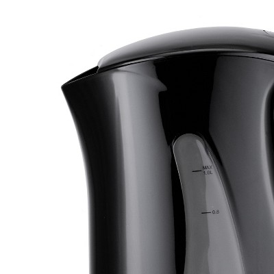 Brentwood Black BPA-Free 1-Liter Cordless Electric Kettle