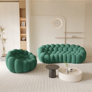 WJSHome 3 Seater Bubble Sofa and Single Seat Bean Bag Sofa, Comfy Mesh Fabric Upholstered Sofa for Living Room, Office, Apartment - 1 of 4