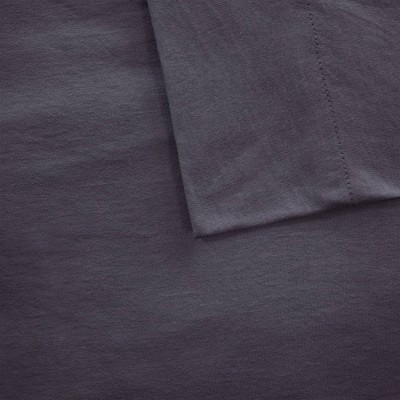 Twin Dark Grey Polyester Jersey Knit Sheet Set
