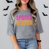 Spooky Season Bright Distressed - Women's Garment Dyed Graphic T-Shirt - 3 of 4
