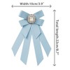 INSPIRE CHIC Women's Solid Color Pre-tied Bowknot Pin Brooch Bow Ties with Big Rhinestones - 2 of 4