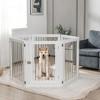 Tangkula 6-Panel Freestanding Dog Gate Foldable Walk-Through Playpen w/ 4 Support Feet - 2 of 4