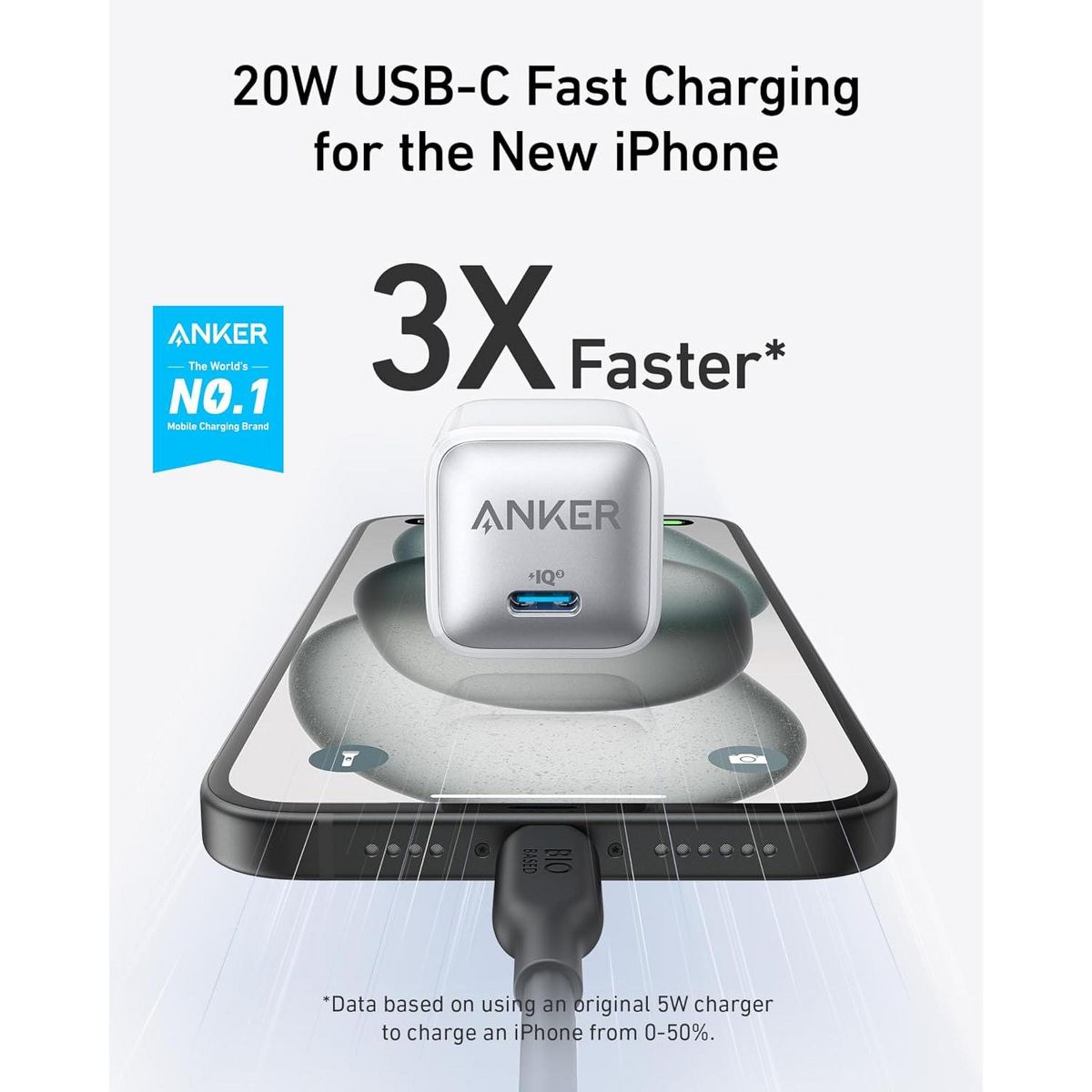 Anker USB C Charger Block 20W (Nano Pro), PIQ 3.0 Compact Fast Charger for iPhone 17/16/15/14 Series, Galaxy, Pixel 4/3, iPad (Cable Not Included) - thumbnail 8