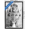 Trends International Reinders: Toilet Humor - Lion Toilet Framed Wall Poster Prints Black Framed Version 22.375" x 34" - 3 of 4