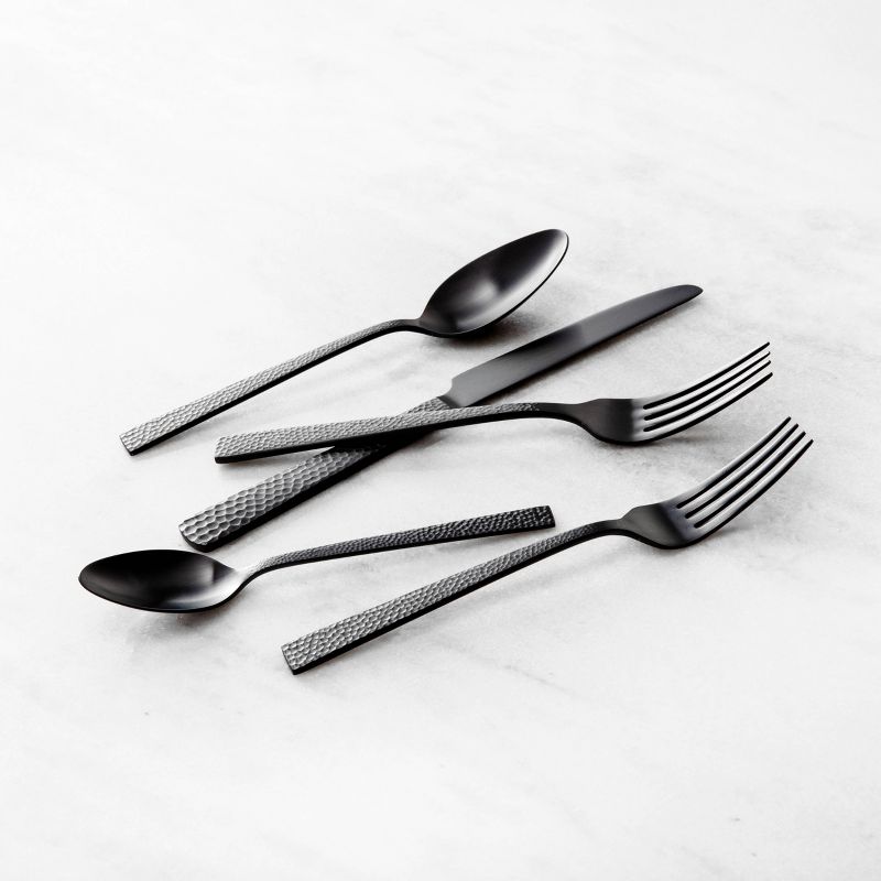 20pc Stainless Steel Nomad Silverware Set Black - Fortessa Tableware Solutions, 3 of 4