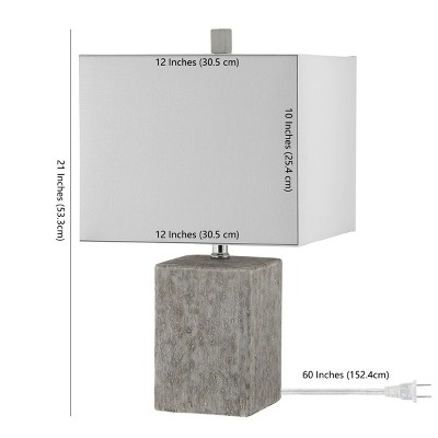 Jaxon 21" White and Grey Ceramic Table Lamp Set