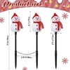 Rossesay 12-Piece Snowman Christmas Pathway Stakes Lights Battery-Operated - 2 of 4