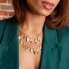 Ross-Simons Italian 18kt Gold Over Sterling Leaf Bib Necklace Size 18 - 4 of 4