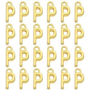 Unique Bargains Metal Bulk Elegant DIY Crafts Jewelry Making Initial Pendants 50 Pcs - 1 of 4