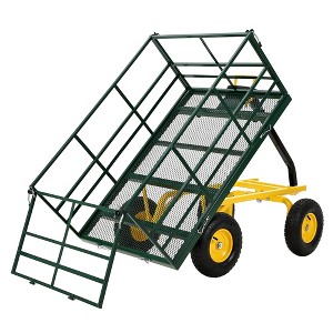 Heavy Duty Steel Garden Wagon Cart, Outdoor Metal Yard Utility Wagon Carts - 1 of 1