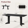 71" Large Dining Table for 6 to 8 People, Modern Dinner Table with Unique Wooden Legs, Rectangle Dining Table for Kitchen, Dining Room & Living Room - 3 of 4