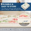 Washable Modern Floral Rug - Non-Slip Lightweight Thin Carpet, Non-Shedding Soft Low Pile Floor Cover for Bedroom Living Room - 4 of 4