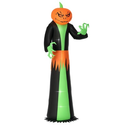 Syemin Inflatable Holiday Decorations Halloween Inflatables Outdoor Decorations Pumpkin Head Ghost Yard Decor, Multicolored, 39.3"*37.8"*106.3"