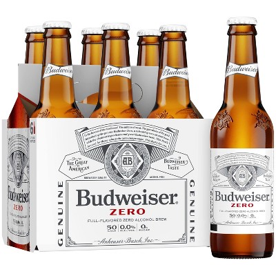 Budweiser Zero Non-Alcoholic Beer - 6pk/12 fl oz Bottles