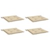 vidaXL Chair Cushion Set of 4 Beige Oxford fabric (100% polyester) - 3 of 4