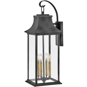 Hinkley - Outdoor Adair Extra Large Wall Mount Lantern- Aged Zinc - 1 of 1