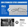 Itopfox Small Carabiner Clip Hooks 10pcs Heavy Duty Stainless Steel Spring Snap Hook for Camping Hiking Metal Clips for Rope Chain Keychain Keys - 2 of 4