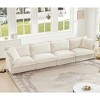 Oversized 156.6" Chenille Slipcovered 4 Seater Modular Sectional Sofa with French Edges and Removable Covers, 4-Piece Free combination - 2 of 4
