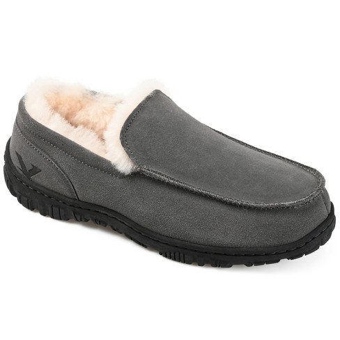 Territory Walkabout Genuine Sheepskin Moccasin Slipper Grey 8 : Target