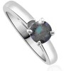 Pompeii3 1/2Ct Solitaire Blue Diamond Engagement Ring Cathedral 14k White or Yellow Gold - 2 of 4