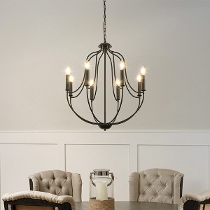 ALOADECOR 26'' 8-Light Modern Classic Candelabra Chandelier Farmhouse Candle Pendant Light For Living Room Dining Room - 1 of 4