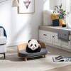 Gulches Scandinavian Style Small and Medium-sized Dogs Pet Sofa with Solid Wood Legs, Curved Wooden Back, Velvet Cushion in Dark Gray - 2 of 4
